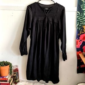 AYR Black Embroidered Tunic Dress